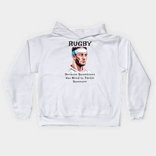 Rugby Tackle Kids Hoodie